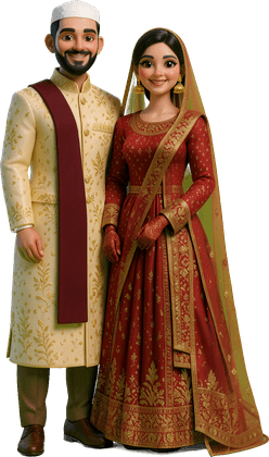 Nikah ke 3D dulha-dulhan